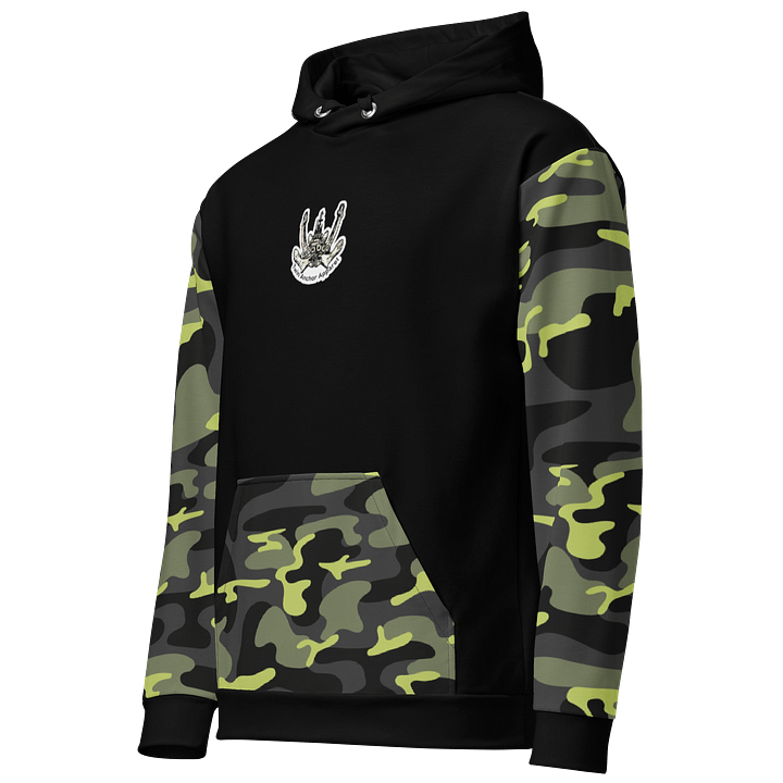 Camouflage & Black Twin Anchor Logo Hoodie product image (2)