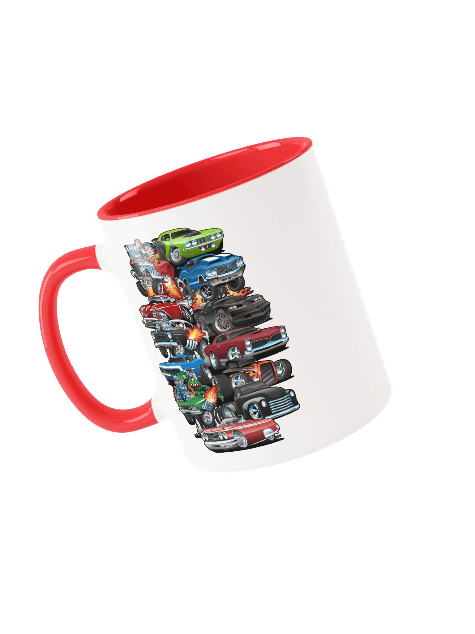 Car Madness! Muscle Cars, Classic Cars and Hotrods Cartoon Coffee Mug product image (3)