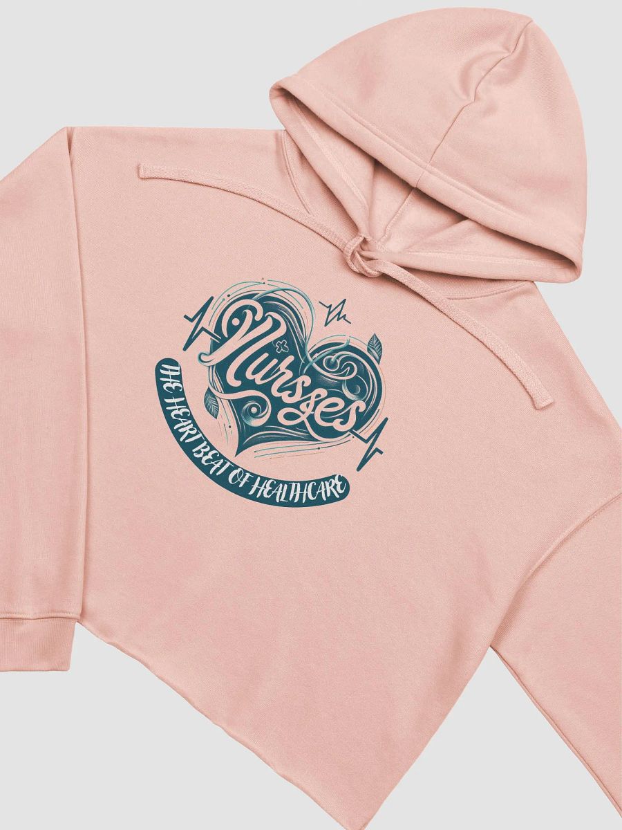 the heart of healthcare, Nurses Heartbeat Crop Hoodie product image (3)