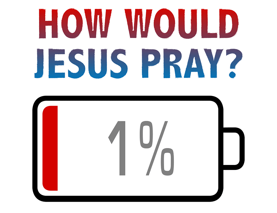 How Would Jesus Pray? with Battery at 1% T-Shirt product image (2)