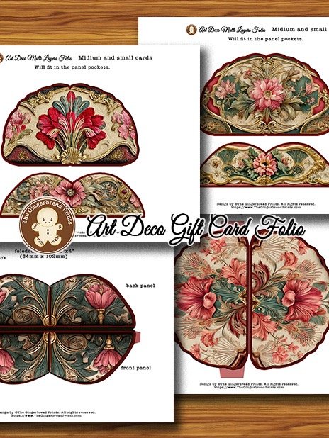 Art Deco Luxury Gift Card Folio Kit – Instant Download product image (4)