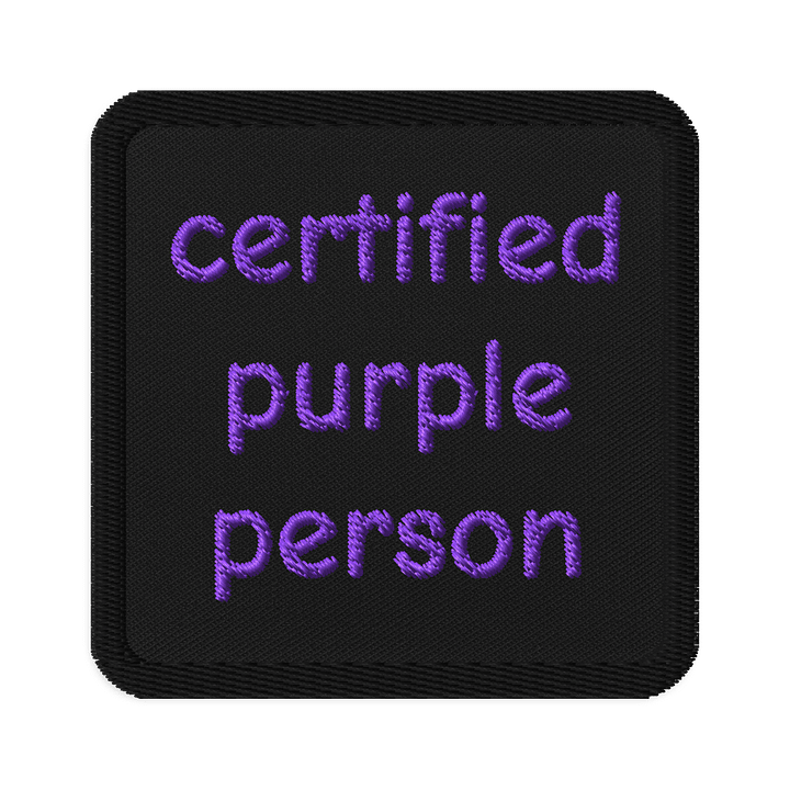 Certified Purple Person Patch product image (1)