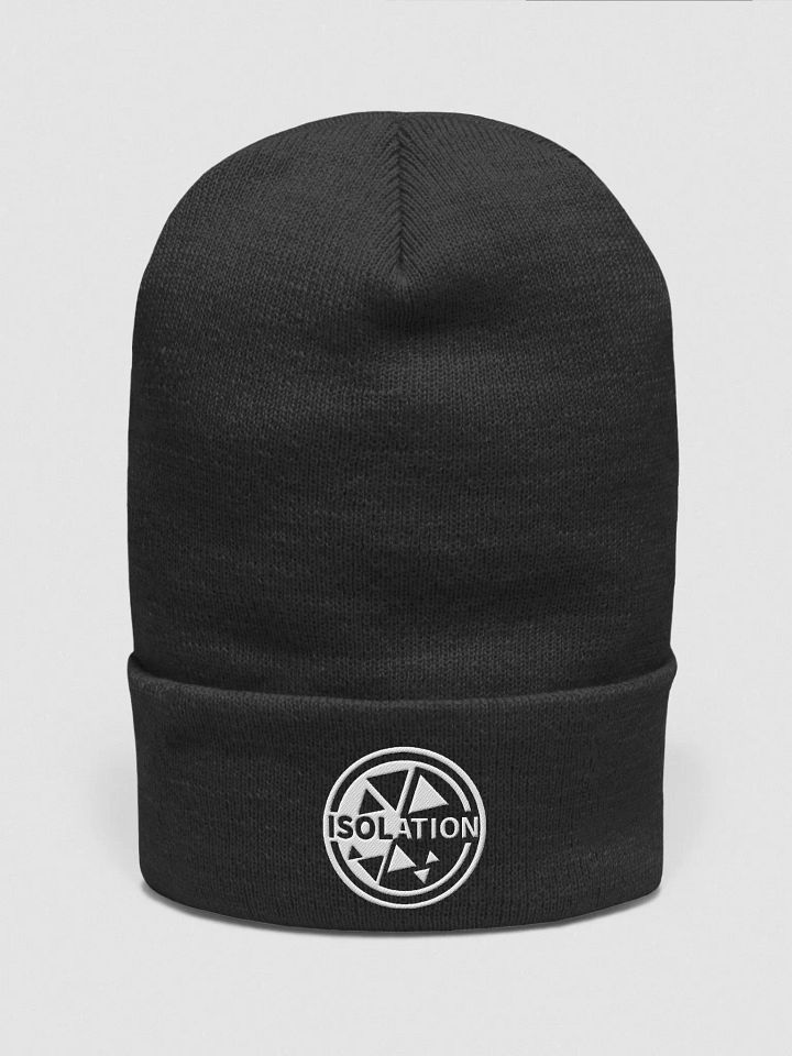ISOLATION — 2019 LOGO — CUFFED BEANIE — WHITE OUTLINE product image (2)