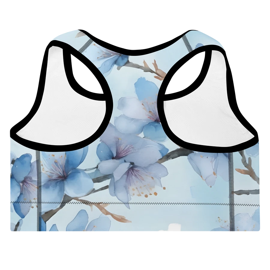 Tranquil Blue Blossoms Padded Sports Bra product image (2)