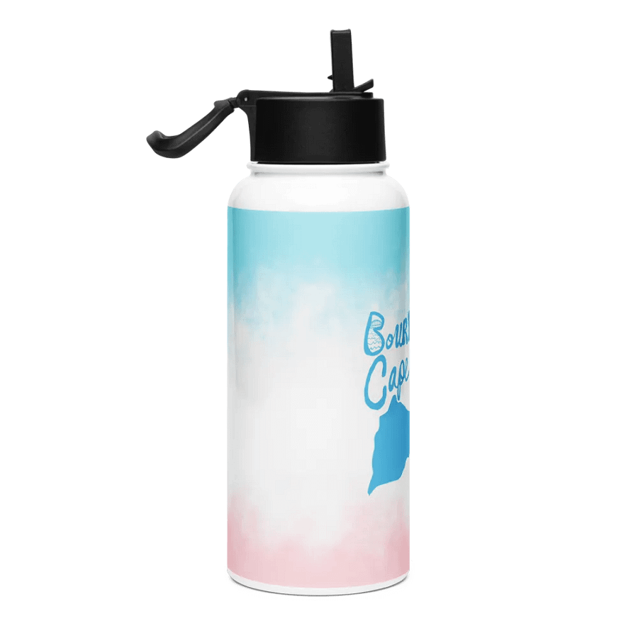 BOURNE to Cape Cod™ | Blue Logo | Stainless Steel Water Bottle | Iconic Pink, White & Blue product image (3)