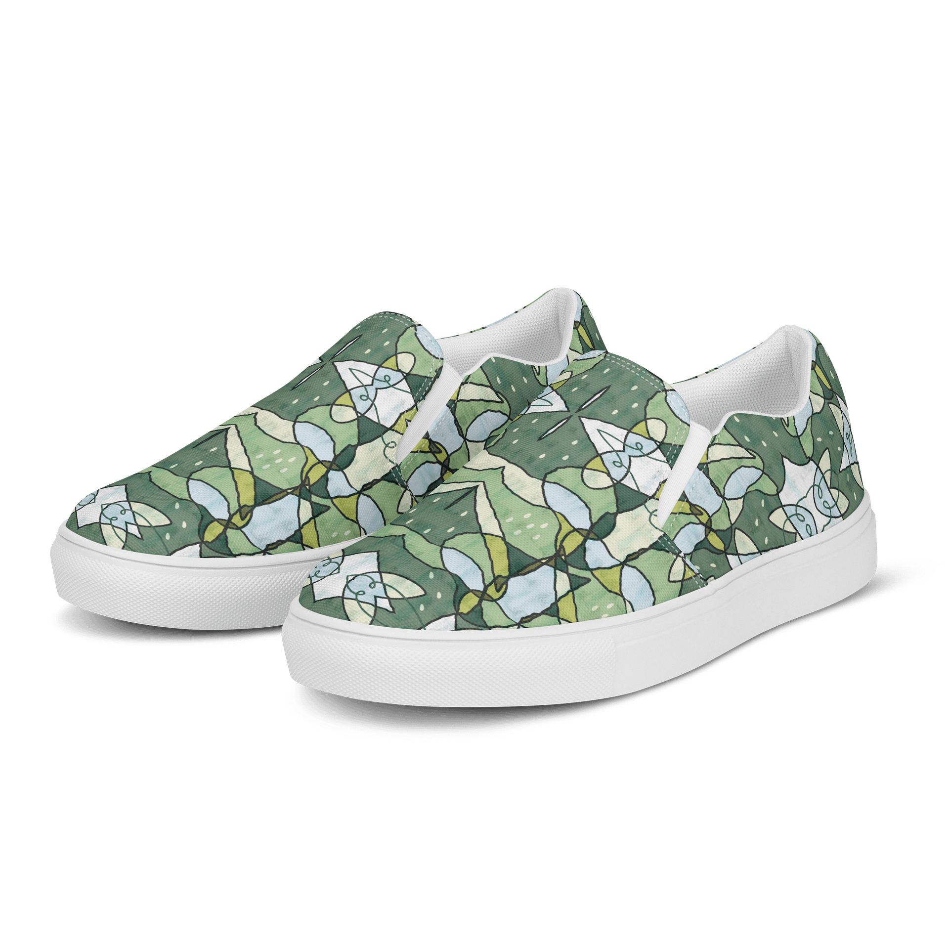 Cucumber Lineage – Men's Slip-On Canvas Shoes product image (3)
