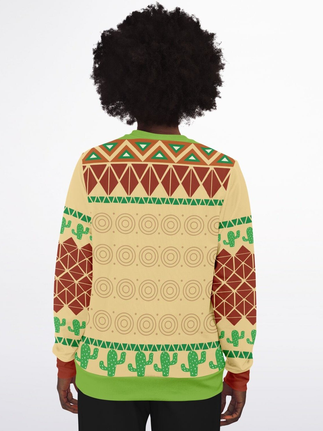 "Go Sit on a Cactus" Ugly Christmas Sweater | Funny Holiday Sweatshirt | Plant Lover Winter Outfit | Christmas Party Outfit product image (2)