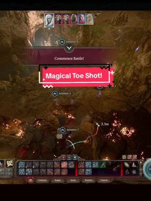 Magical Toe Shot! #baldursgate #baldursgate3clip #baldursgate3tips #baldursgate3guide #bg3 #bg3fam #baldursgate3tips 