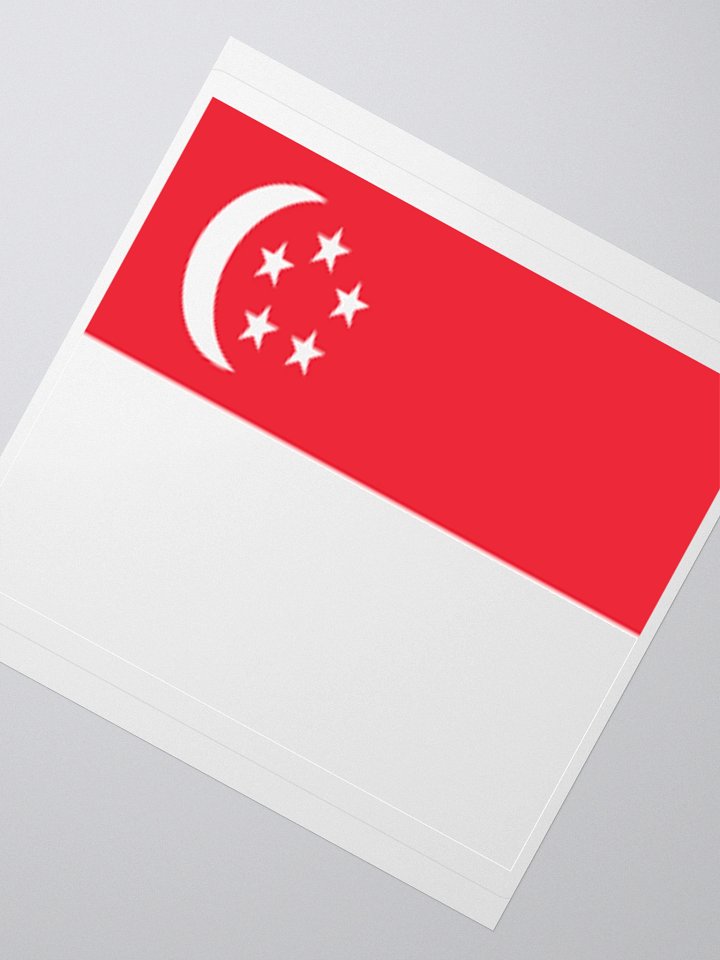 Singapore Flag Sticker - Durable Vinyl for Indoor Use - Multiple Sizes Available product image (4)