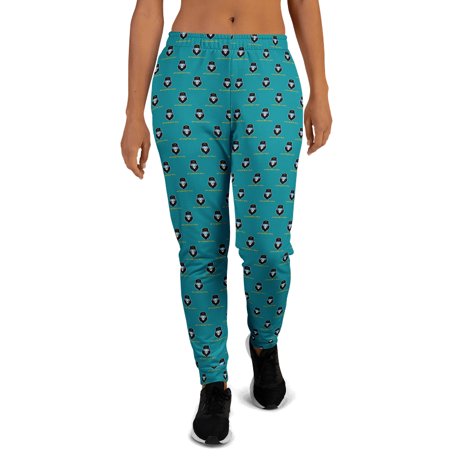 Synthsquatch Fitness Bigfoot Monogram Logo All-Over Print Women's Joggers (Teal) product image (2)