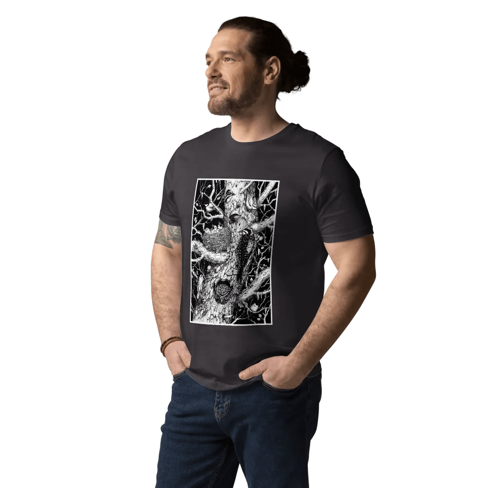 Birds of the wilderness - organic cotton, b&w print product image (10)