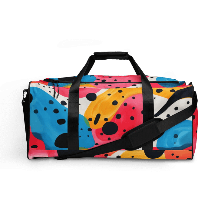 “Tangerine Blue Dreams” All-over Multi-Pattern Duffle Bag product image (1)