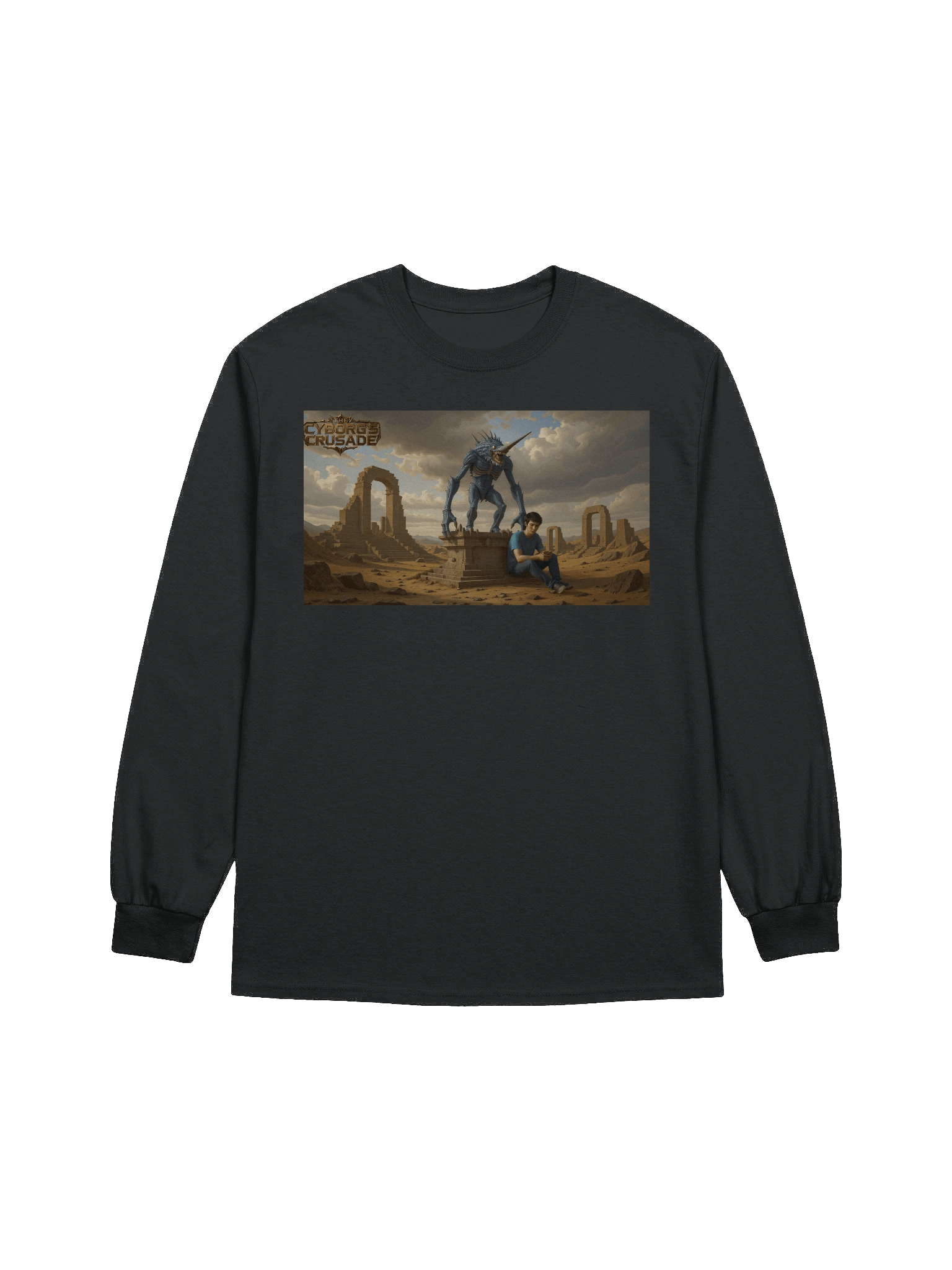 James Sitting In Desert T-Shirt Long Sleeve product image (1)