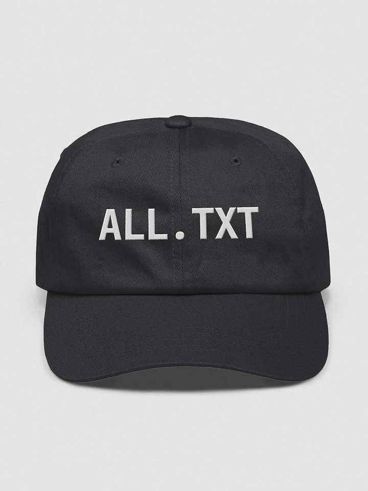 all.txt hat dark - 100% cotton product image (1)