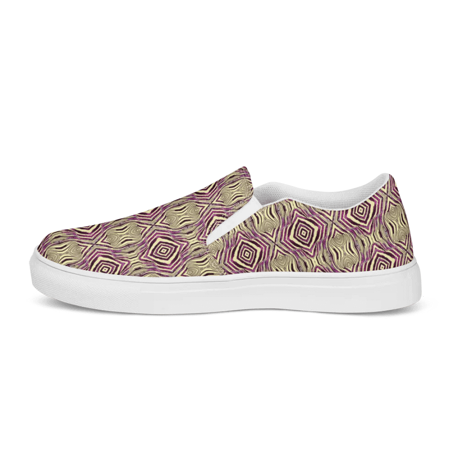 Zebra Collection in Pink-Yellow -Women's Slip-On Canvas Shoes product image (11)