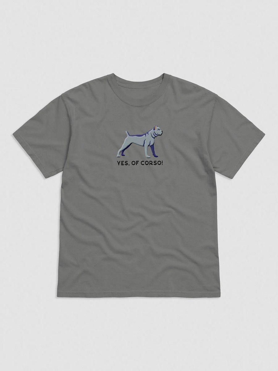 Yes, Of Corso T-Shirt(Embroidered) of a Cane Corso(Blue) product image (5)