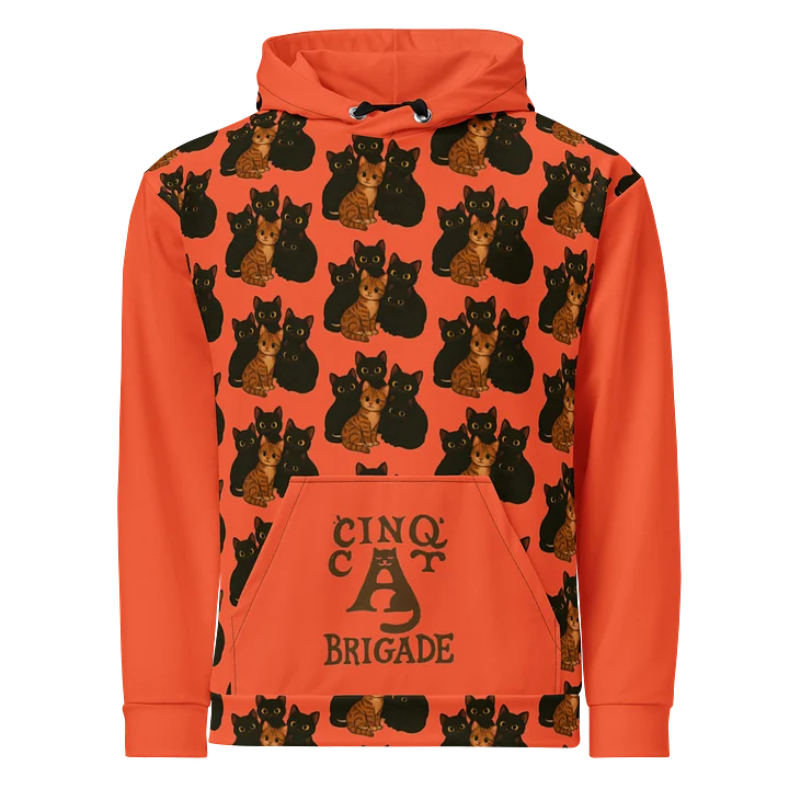 Orange Kitty Abstract Recycled Hoodie product image (1)