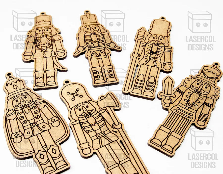Christmas Nutcrackers Ornaments (6 Styles) - Laser Cut Files product image (2)