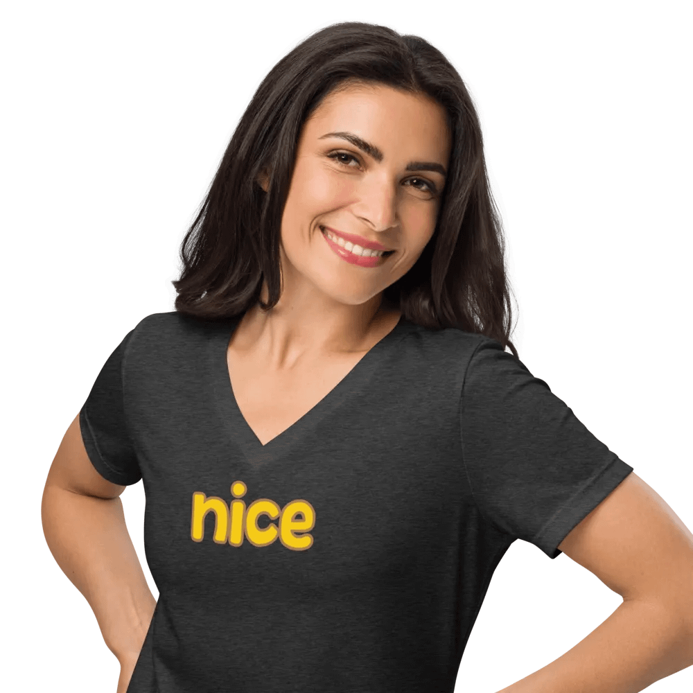 NICE | Women's Relaxed V-Neck T-Shirt product image (36)