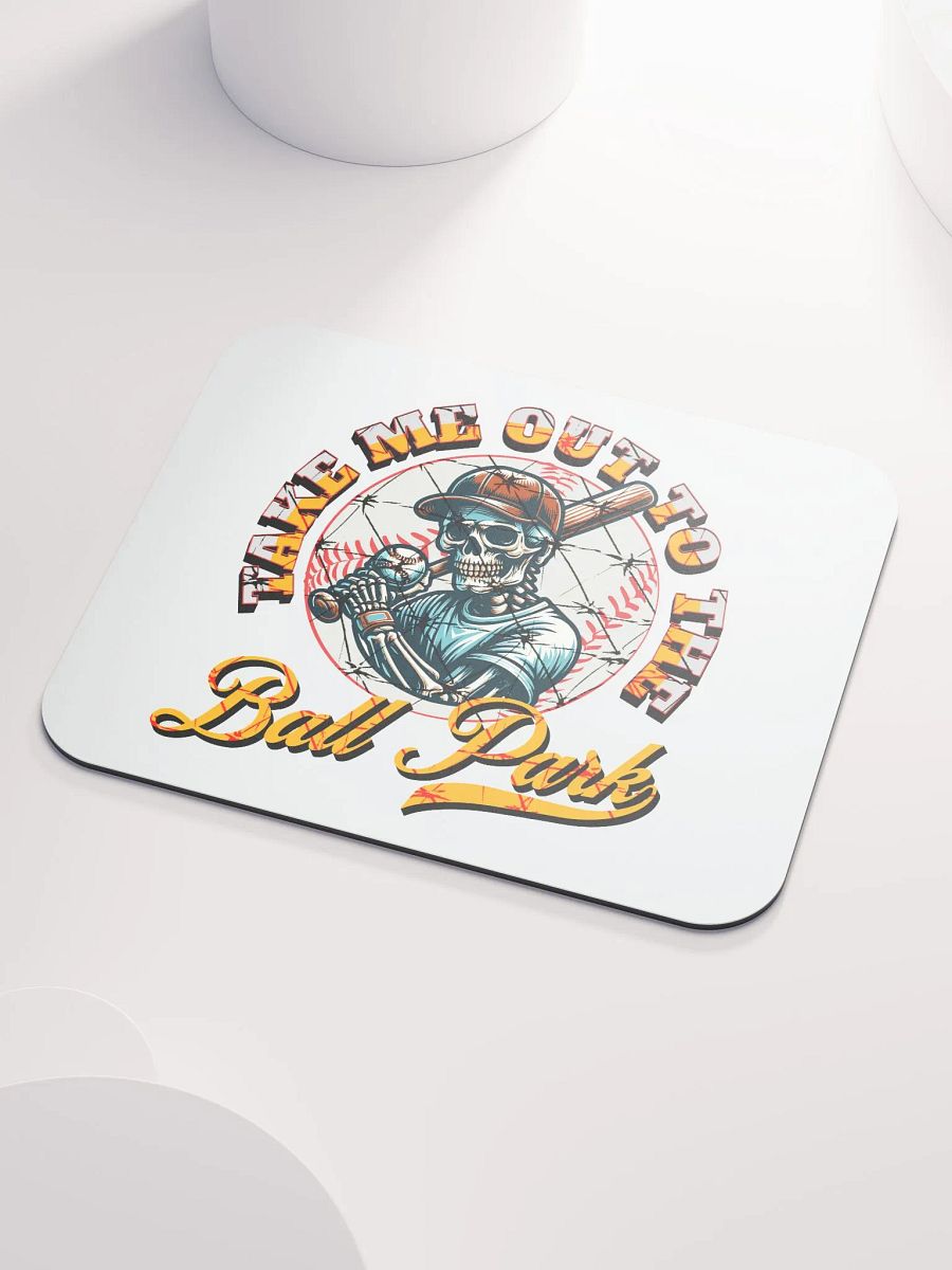 Take Me Out To The Ball Park Baseball Skeleton Slugger Mouse Pad product image (3)