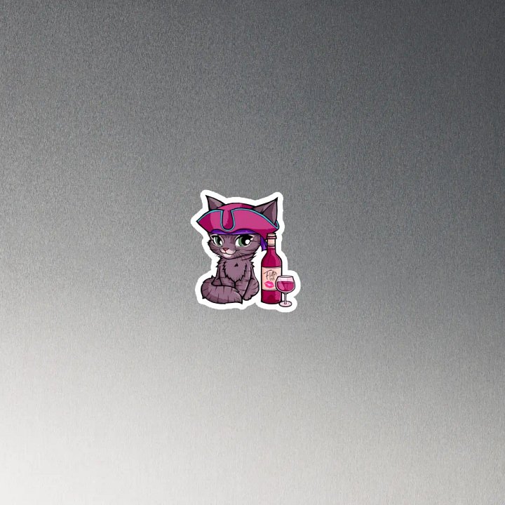 Mama Cat Wine Time Magnet product image (4)