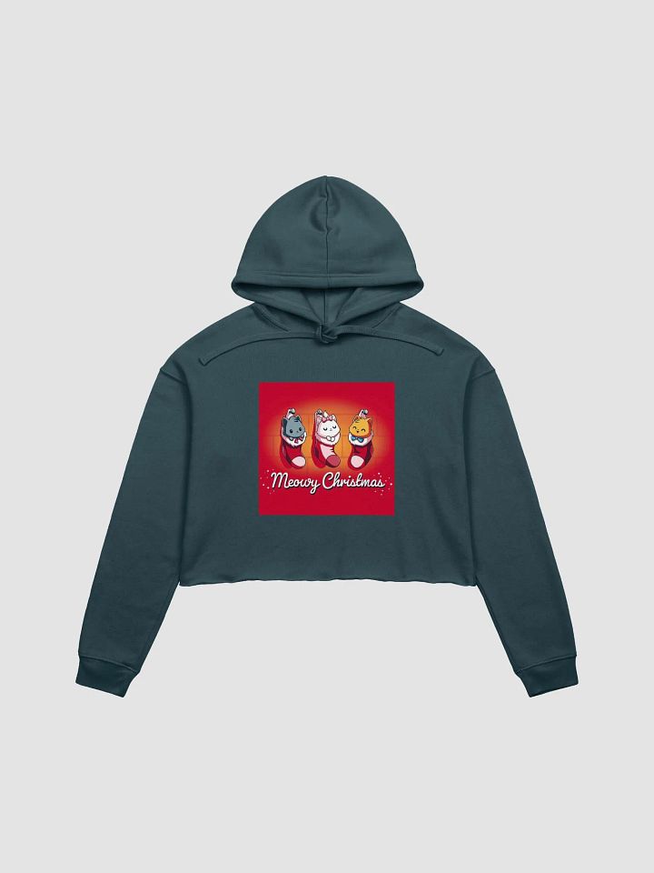 Meowy Christmas Crop Hoodie product image (2)
