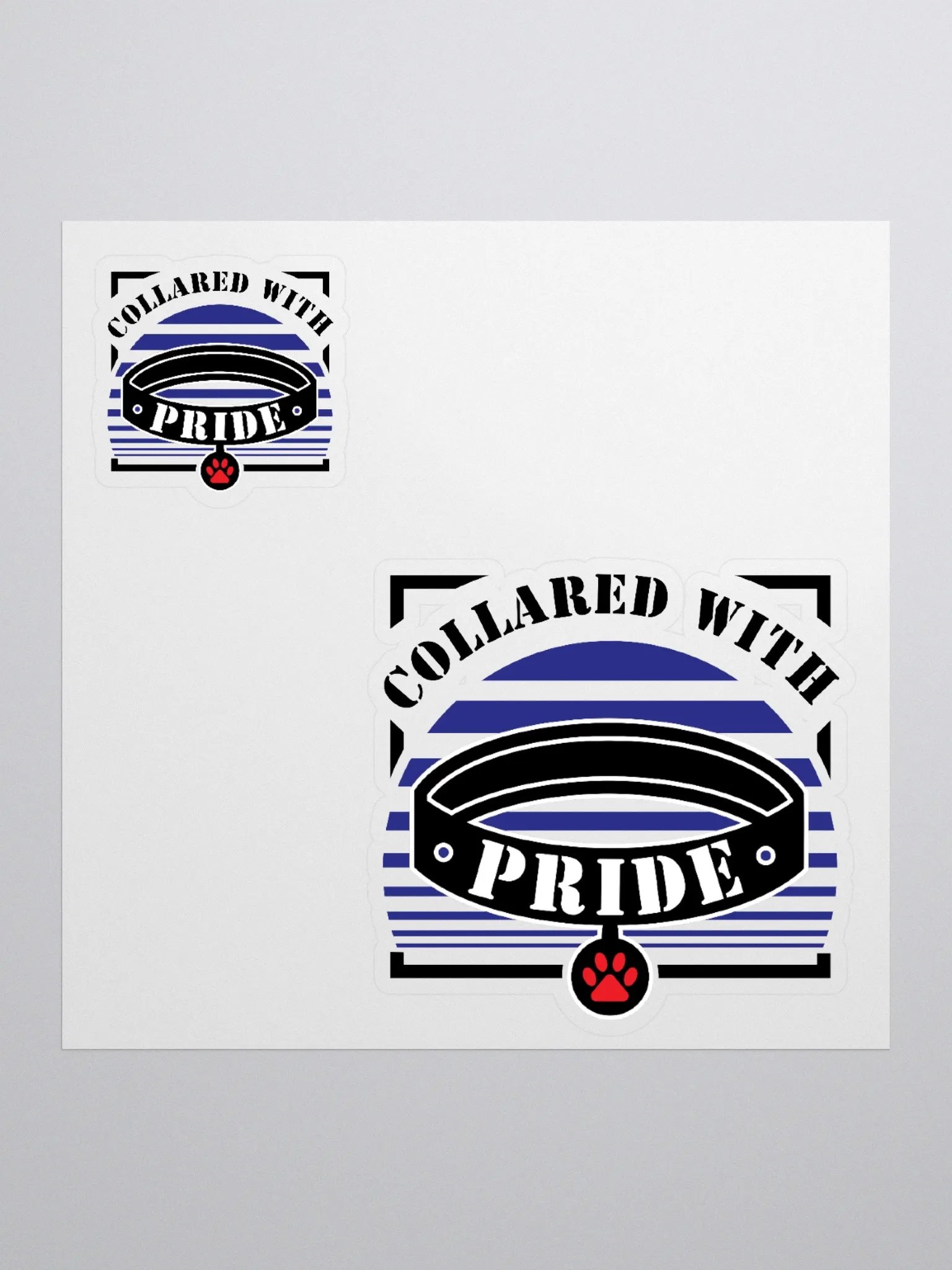 Collared With Pride Kiss Cut Stickers product image (2)