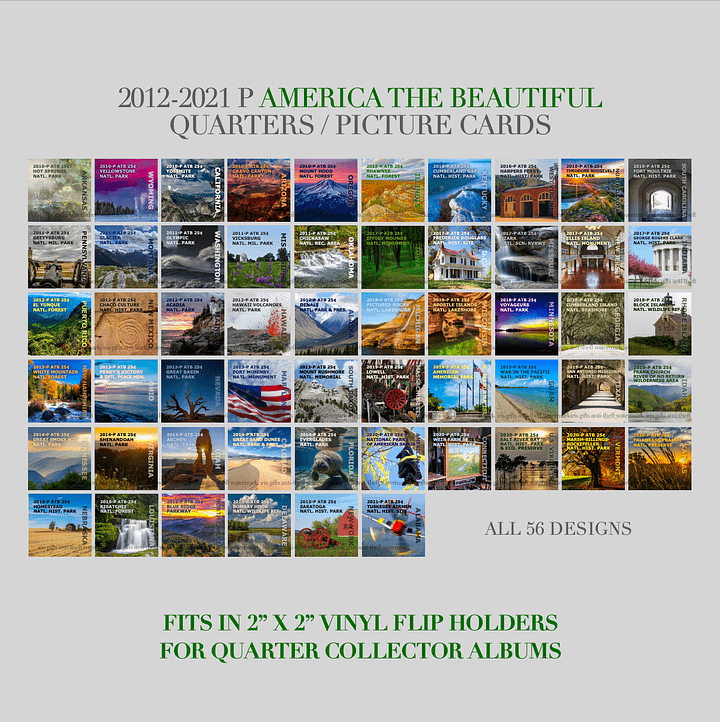 2010-2021 / Philadelphia / America the Beautiful Quarters / Printable Picture Cards product image (1)