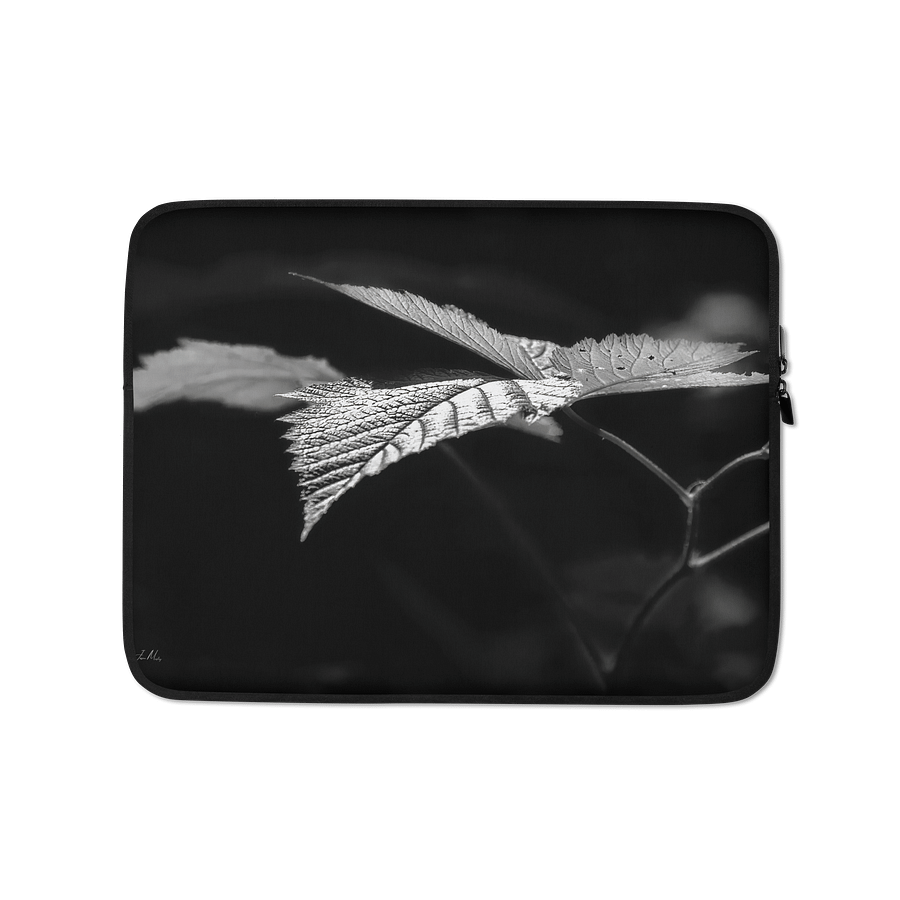 Sunlight on a Salmonberry Leaf Laptop Sleeve product image (1)