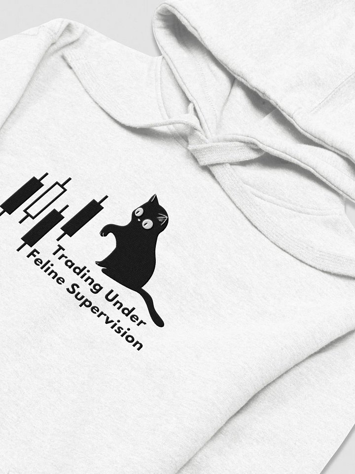 Trading Under Feline Supervision | Crypto Cat Embroidered Hoodie product image (2)