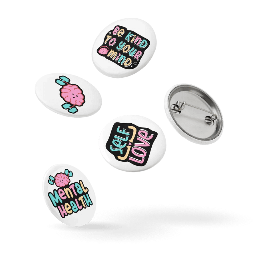 Mindful Mental Health Brain Button Set product image (14)