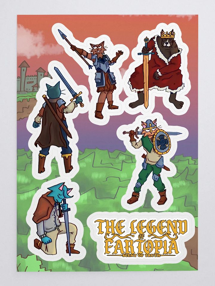 THE LEGEND OF FARTOPIA Sticker Sheet product image (1)