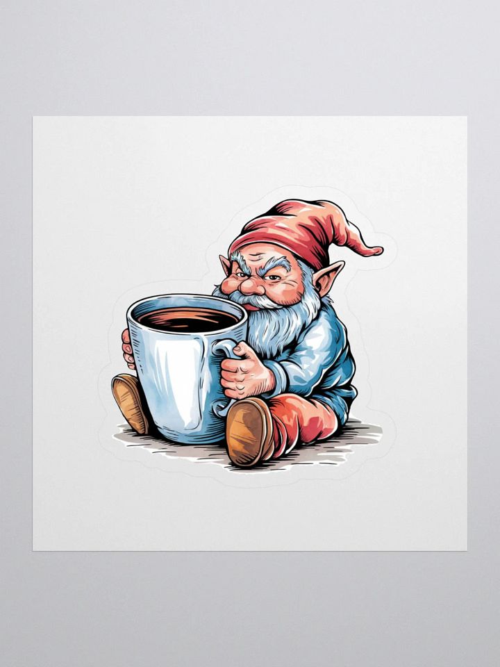 Coffee before Gnomie Sticker product image (1)