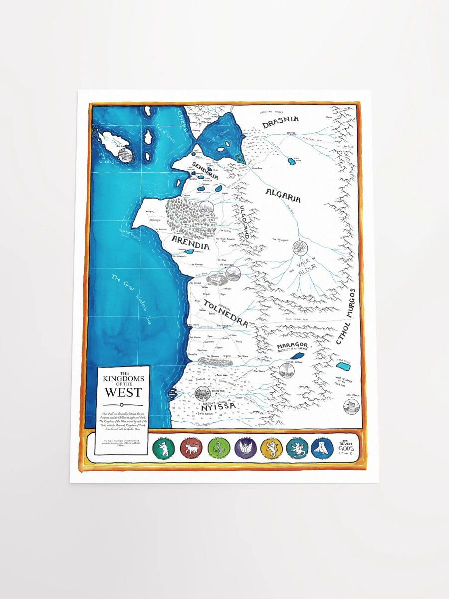 The Kingdoms of the West | Printed Map product image (4)