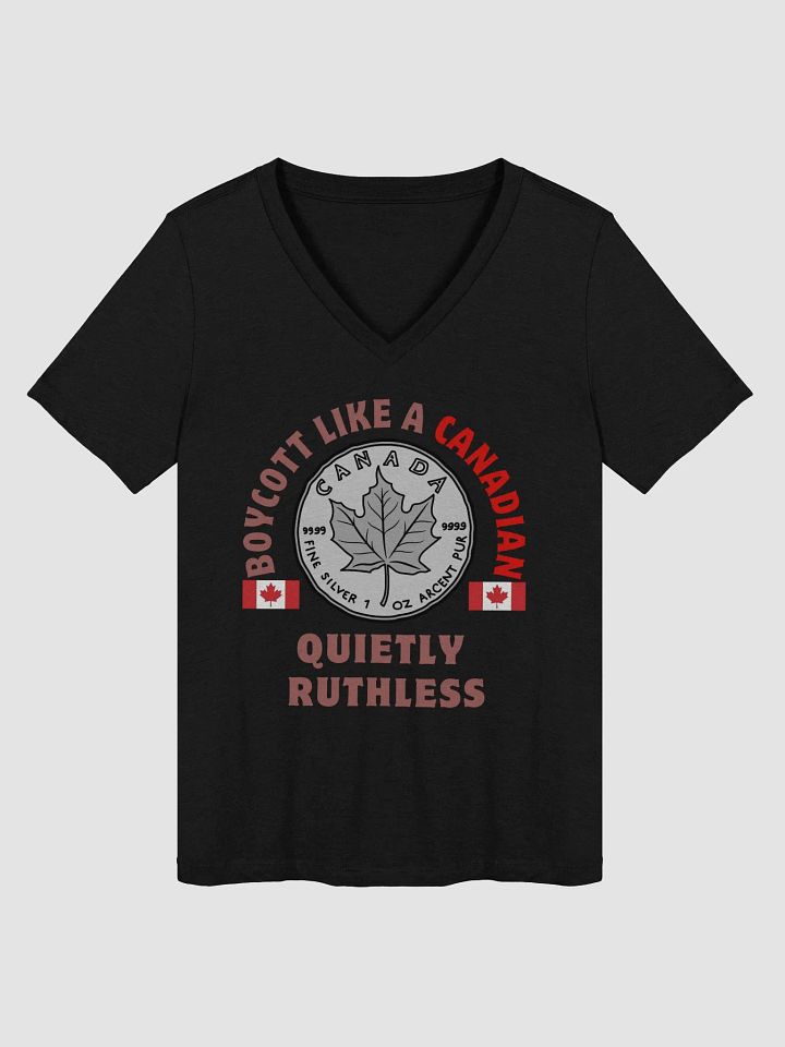 Canadian Silver Coin Maple Leaf V-Neck Tee product image (11)