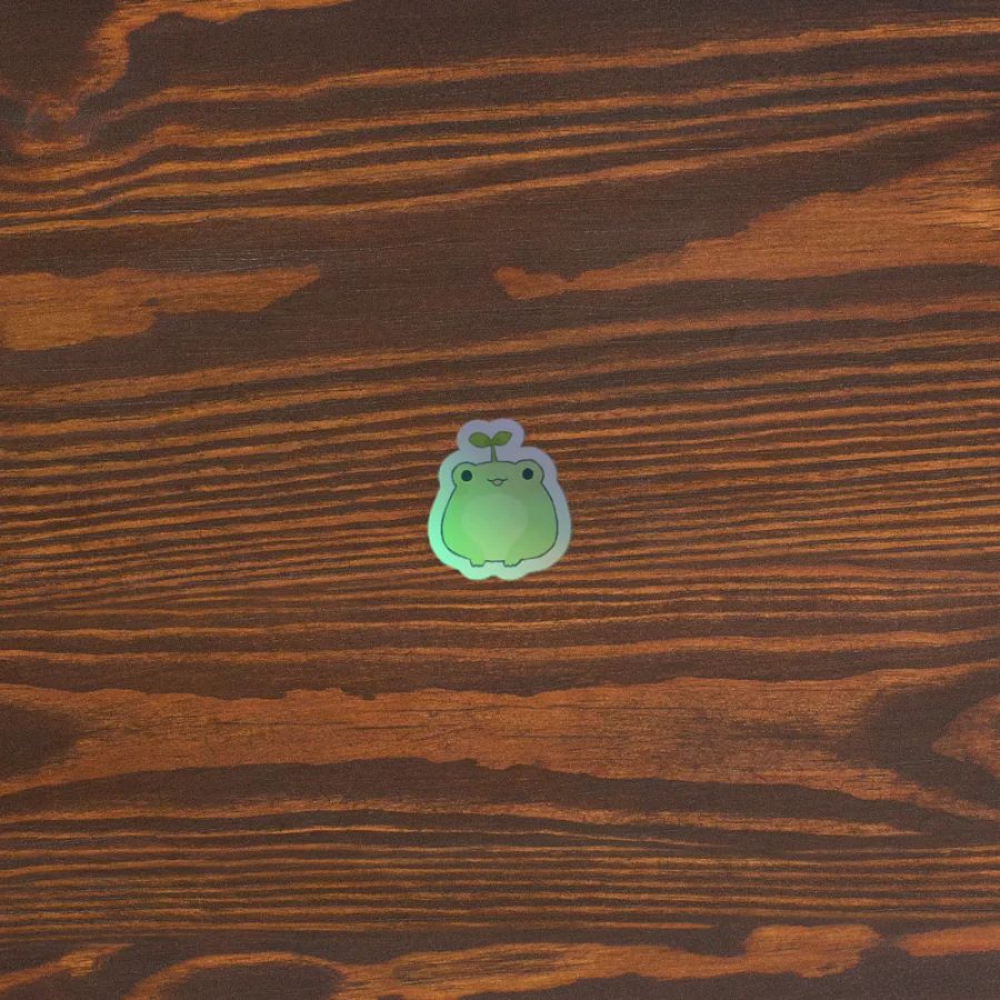 holographic frog sticker product image (5)