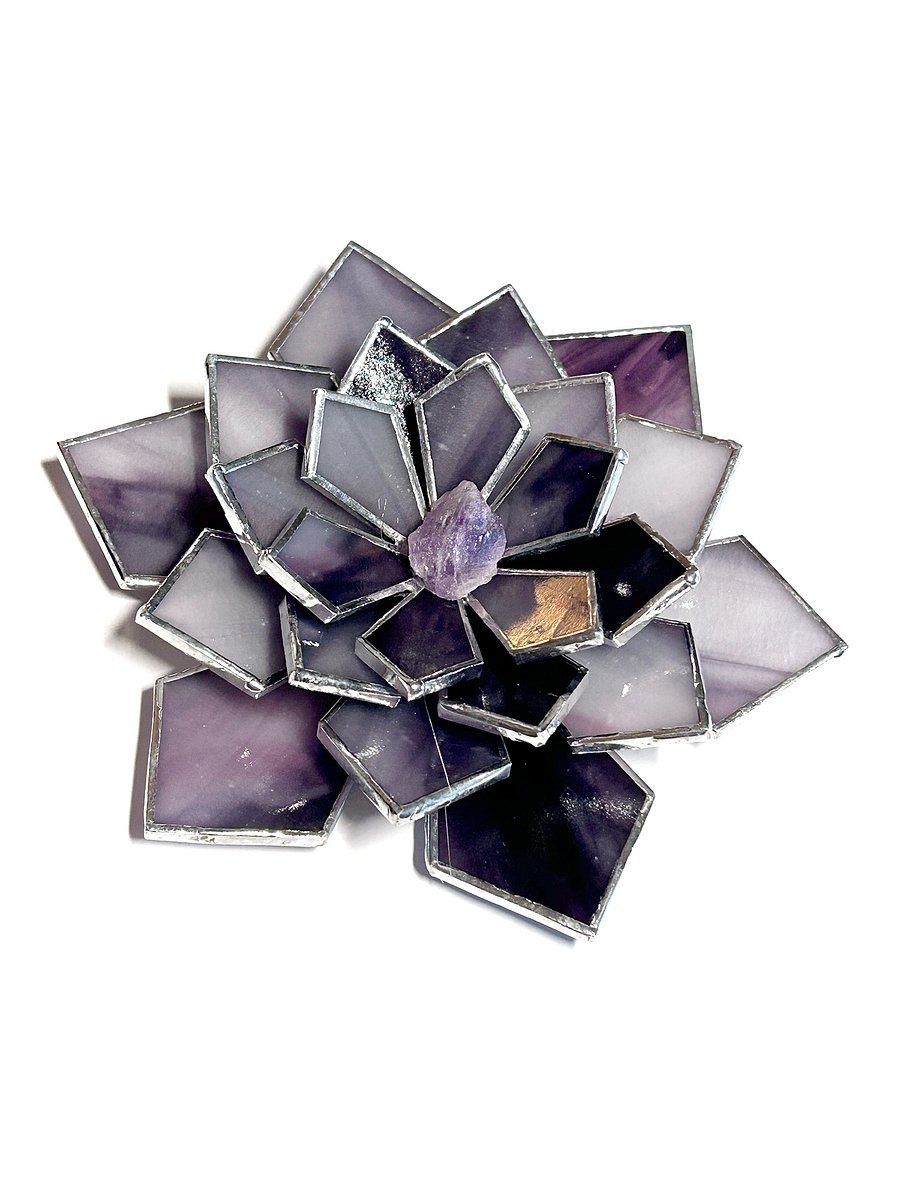 Purple Amethyst Stained Glass Succulent product image (5)