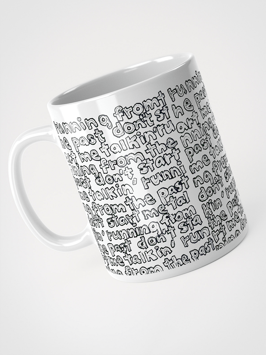 Running from the Past White Glossy Mug product image (3)