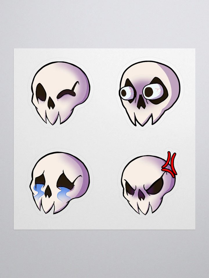 Ricky Skull Emote Stickers product image (1)