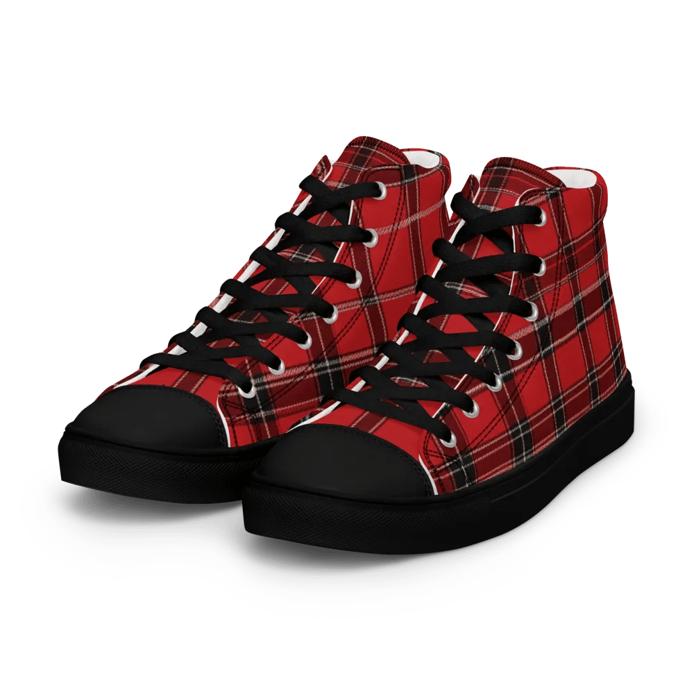 Red Tartan Shoes - Men's High Tops product image (5)