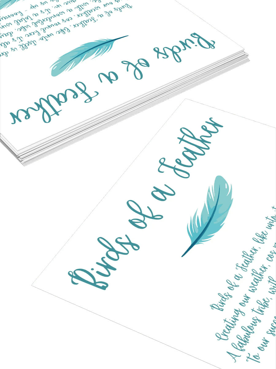 Birds of A Feather - Teal on White Sticker product image (4)