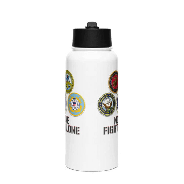 No One Fights Alone - Bottle w/Straw product image (1)