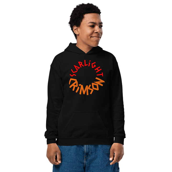 Flaming Typography Youth Hoodie product image (1)