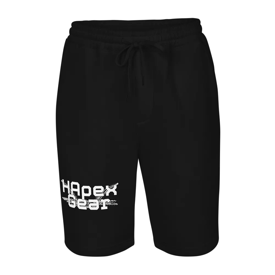 White HApex Gear Black Logo Men's Fleece Shorts product image (7)