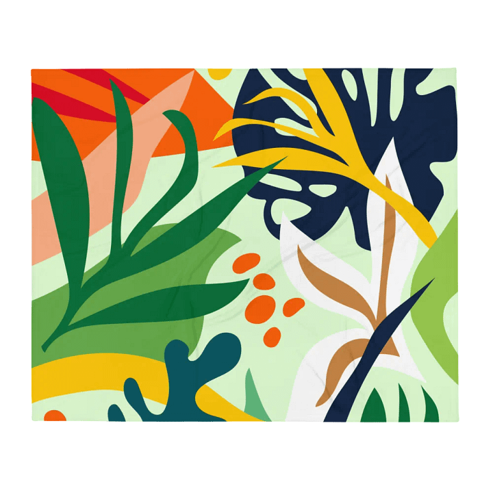 Vibrant Foliage Fantasy Throw Blanket product image (2)