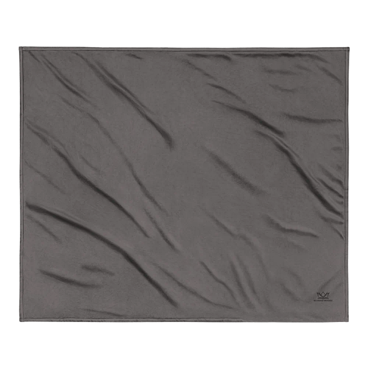 Bearded Woodz Embroider Sherpa Blanket (Grey/ Black) product image (2)