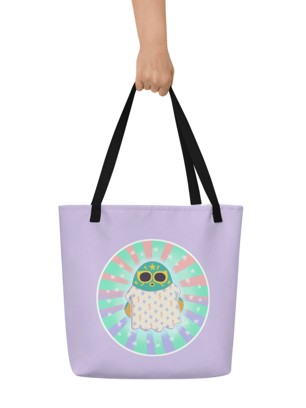 Pastel Little Ghost Luchador - Tote Bag product image (1)