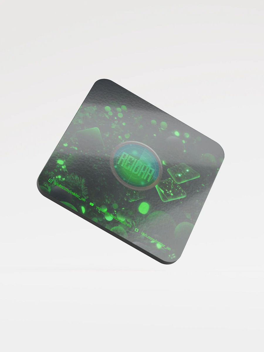 Black and Green Coaster with Logo product image (1)