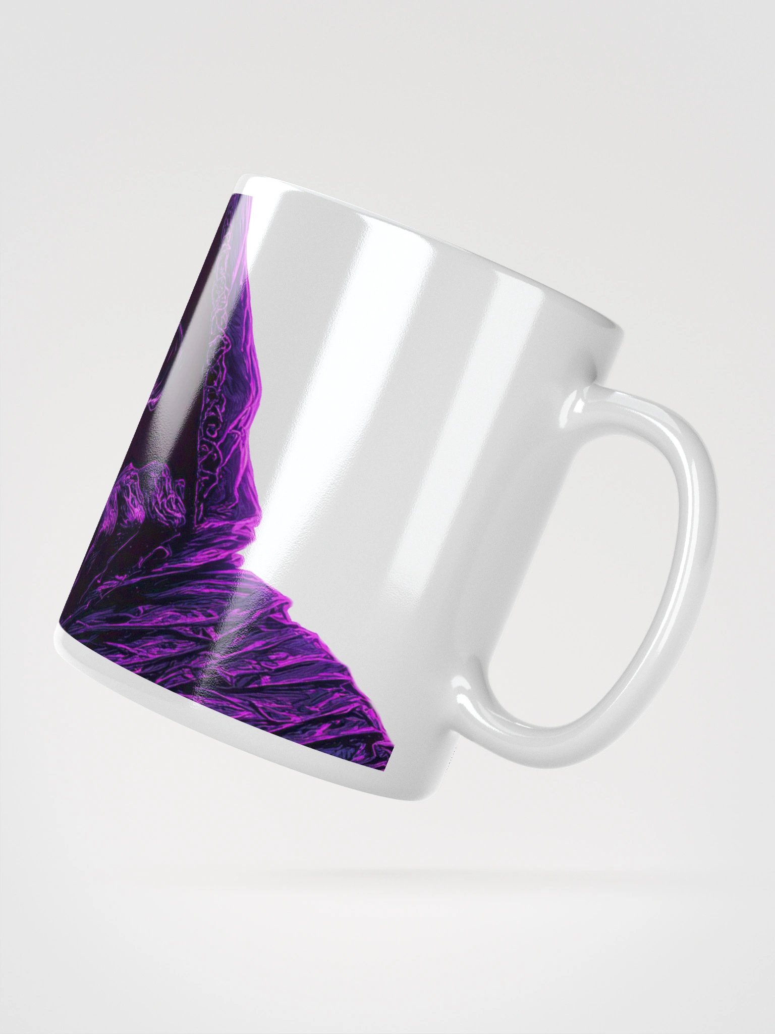 “Grim Drip” Vaporwave Reaper Mug - White Edition product image (5)
