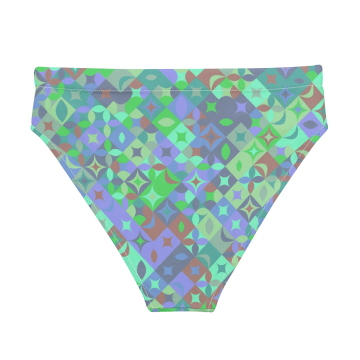 Colorful vector Pattern Design High Waisted Bikini Bottom - v11 product image (1)